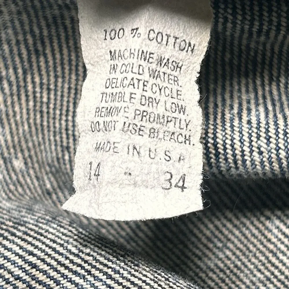Vtg Christie Of California Denim Jacket Hand Painted Acid Washed Art to Wear 14